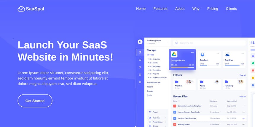 SaaSpal - Software, SaaS & WebApp HTML Template