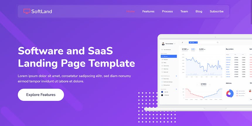 SoftLand - HTML Software and SaaS Landing Page Template
