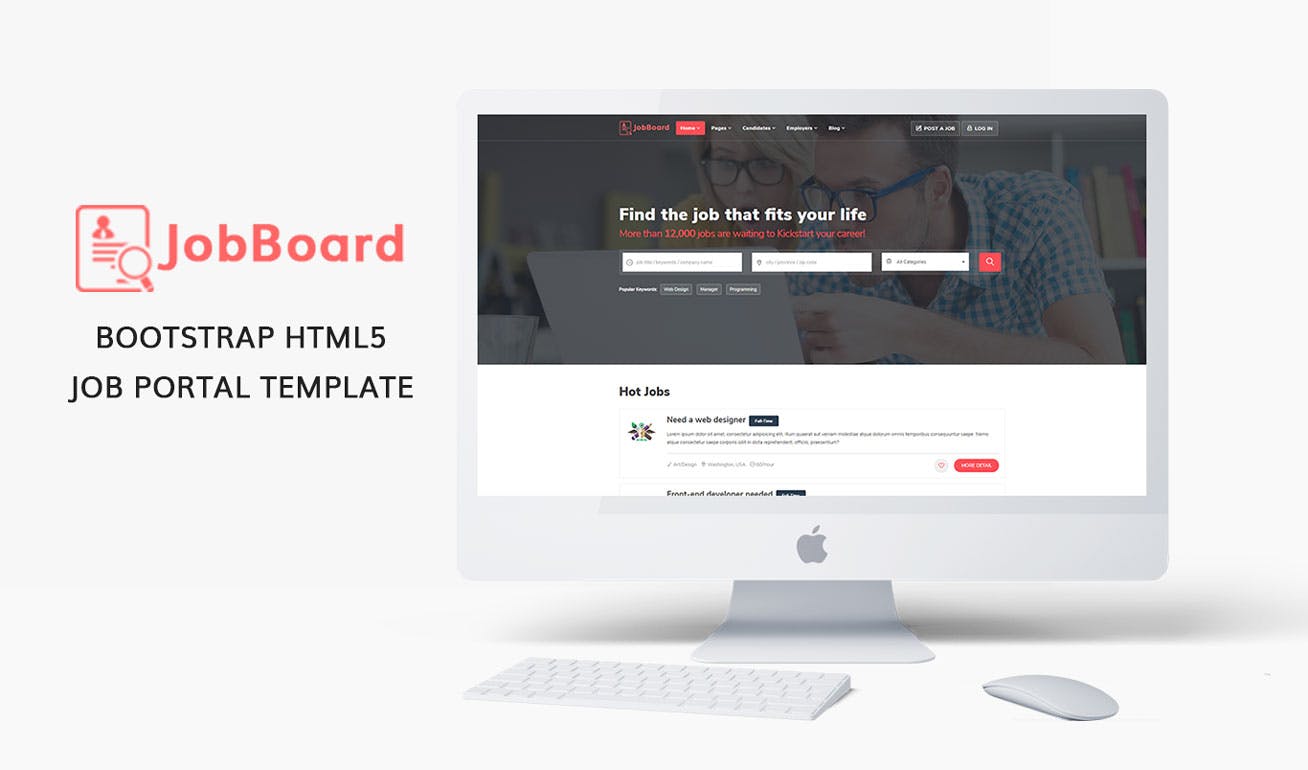 Job Board – Free Job Portal Website Template