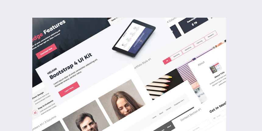 Helium UI Kit - Free Bootstrap 4 HTML UI Kit