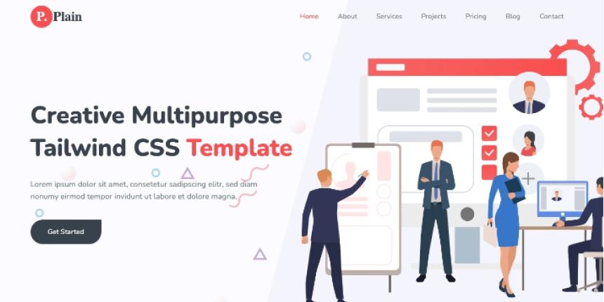 Plain - Creative Tailwind CSS Startup Template