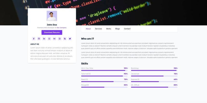 Free CV Website Templates | UIdeck