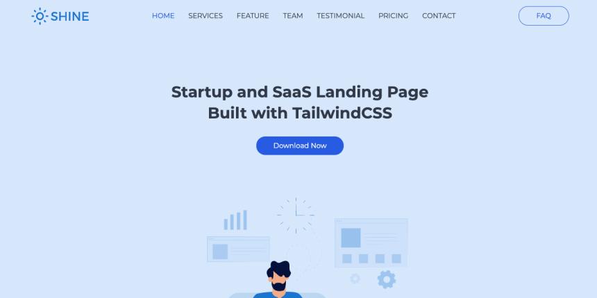 Shine - Free Tailwind CSS Landing Page Template