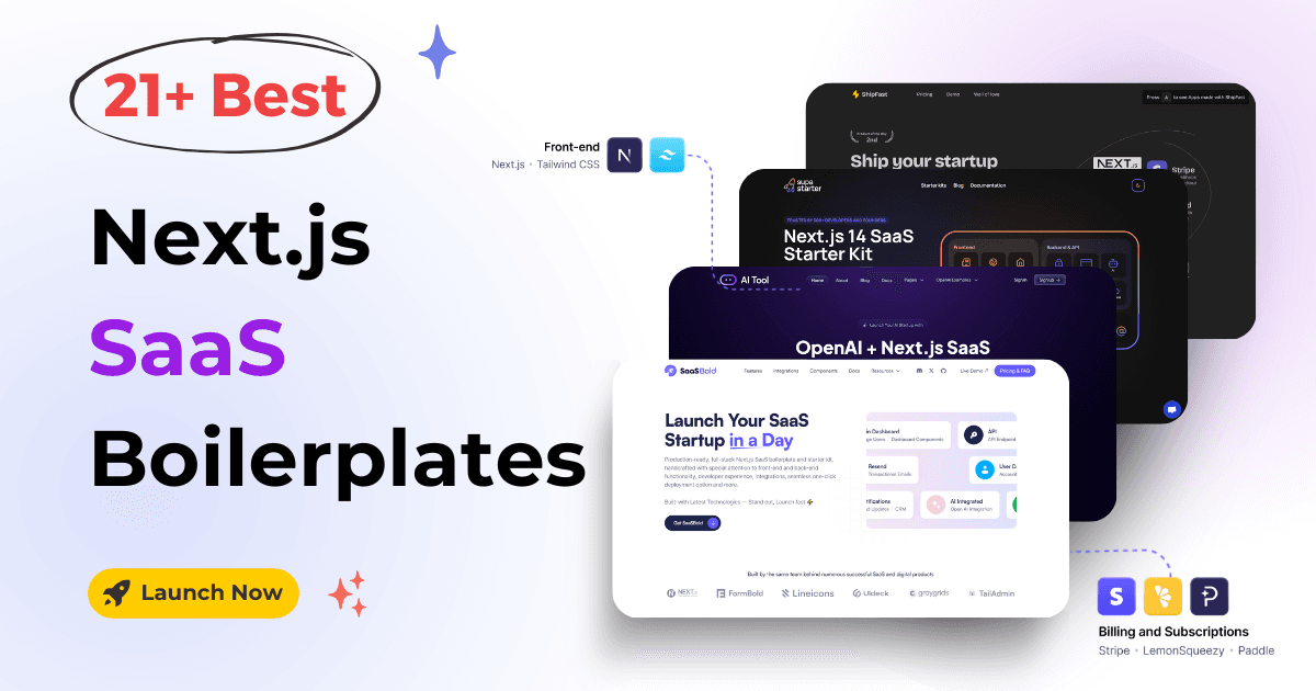 21+ Best Next.js SaaS Boilerplates for 2024