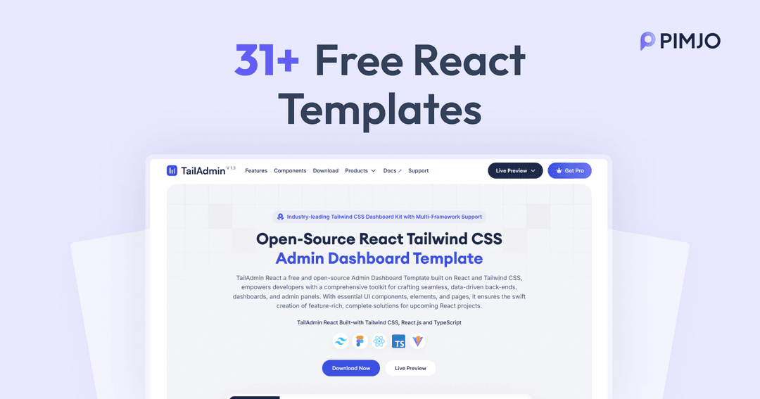 31+ Best Free React Templates for 2025 | UIdeck