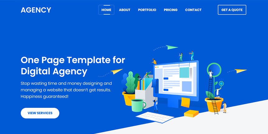 Agency - One Page Bootstrap Business Template