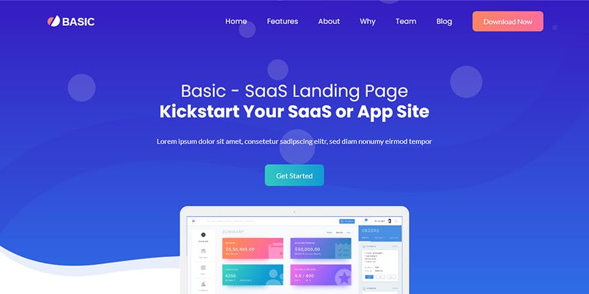 Basic - Tailwind CSS Startup and SaaS Web Template