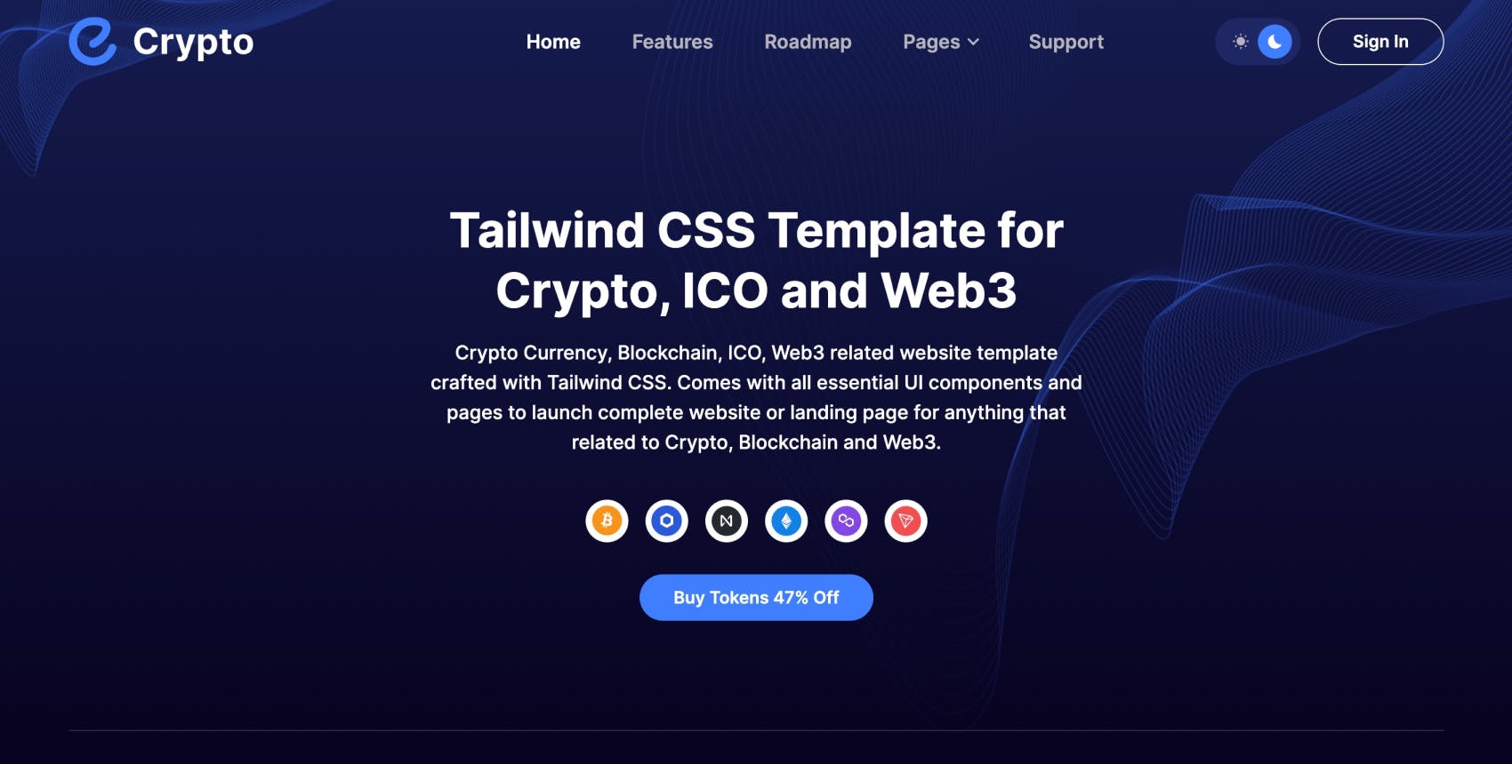 Crypto - Tailwind CSS Template for Crypto and Web3