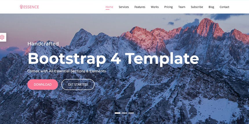Essence - Free Bootstrap 4 One Page Template