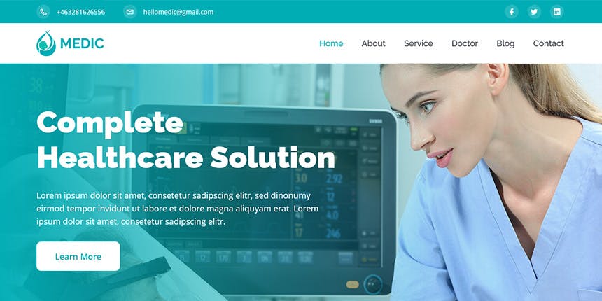 Medic - Health, Hospital , & Medical Website Template