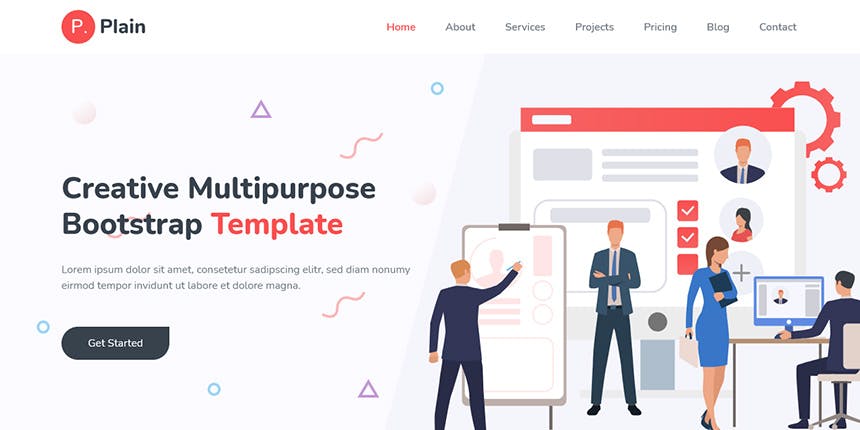 Plain - Creative Multipurpose Bootstrap Template