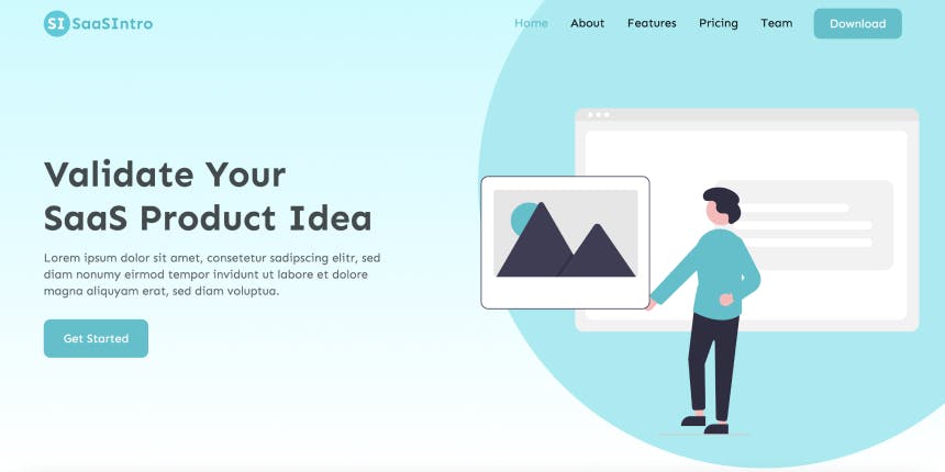 SaaSintro - Free Software Landing Page HTML Template