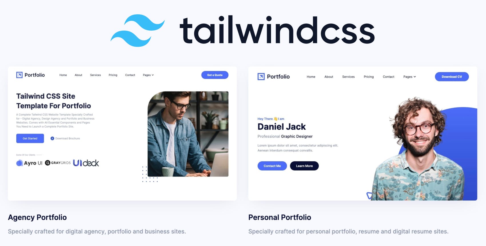 Portfolio - Tailwind CSS Portfolio Web Template