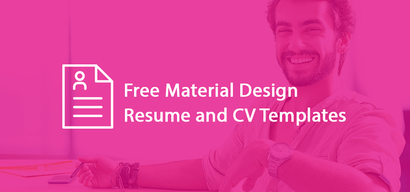 20+ Best Free Material Design Resume and CV Templates