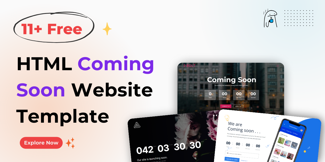 11+ Free HTML Coming Soon Website Template for 2024