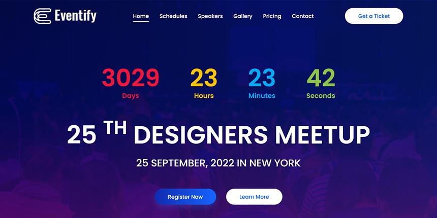 Free Event Website Templates | UIdeck